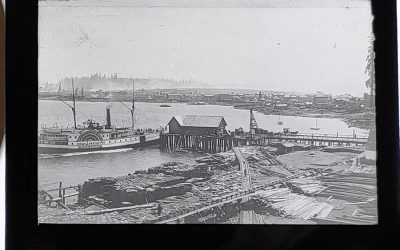 Waterfront Best Vancouver in 1886/1888 3.5″ Glass Lantern Slide