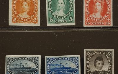 New Brunswick #7P-11P F/VF 1860 Plate Proofs odd sml flaw (6)