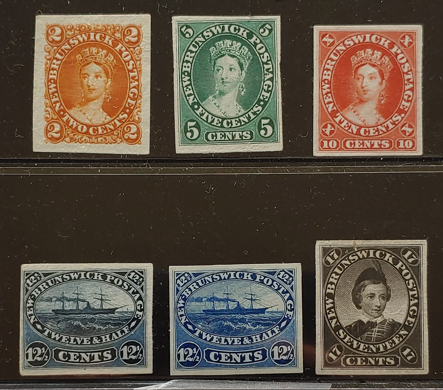 New Brunswick #7P-11P F/VF 1860 Plate Proofs odd sml flaw $390 (6)