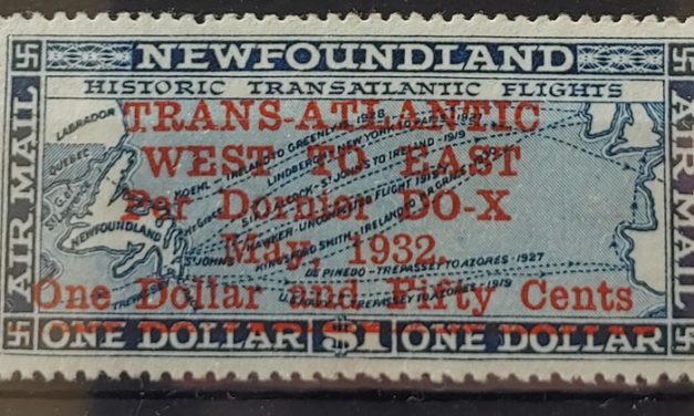 Newfoundland #C12 F/VF Mint HR 1932 $1.50 on $1 Airmail
