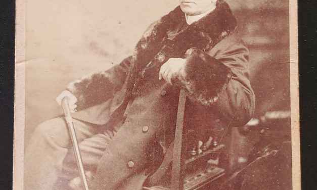 John A. Macdonald 4×6.5″ Westlake London, On. 1890s Cabinet Photo