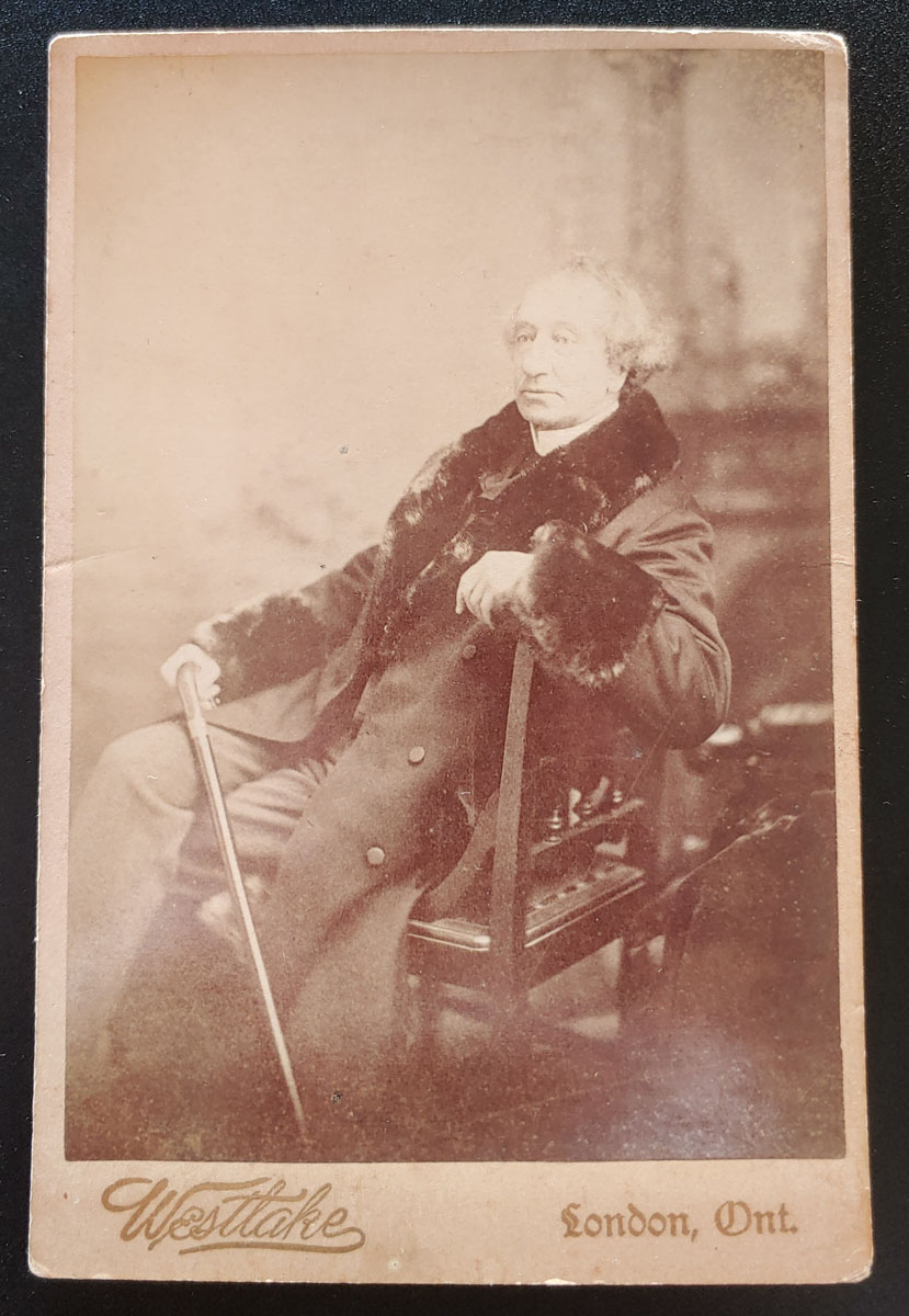 John A. Macdonald 4×6.5" Westlake London, On. 1890s Cabinet Photo
