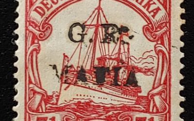 German East Africa #NL11 Mint 1915 7.5h spot of gum loss