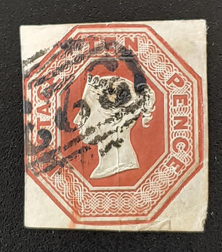 G.B. #6 Used 10d embossed, small flaws US$1500