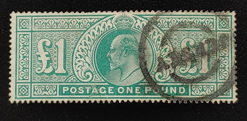 G.B. #142 F/VF Used 1902/1911 Edward VII Pound