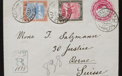 Sudan 1898 Wadi Halfa Registered Cover to Switzerland