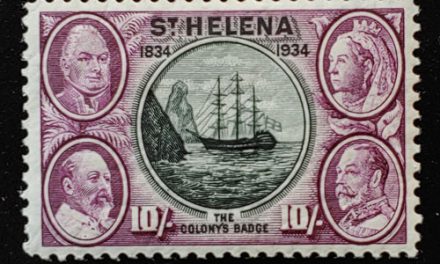 St. Helena #110 VF Mint 1934 1/- Badge of the Colony