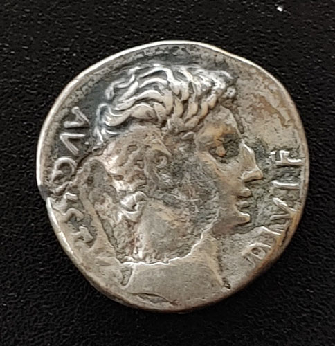 Augustus 27BC-14 AD 3gm Silver Denarius