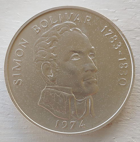 Panama BU 1974 Bolivar Silver 20 Balboas 3.85oz ASW