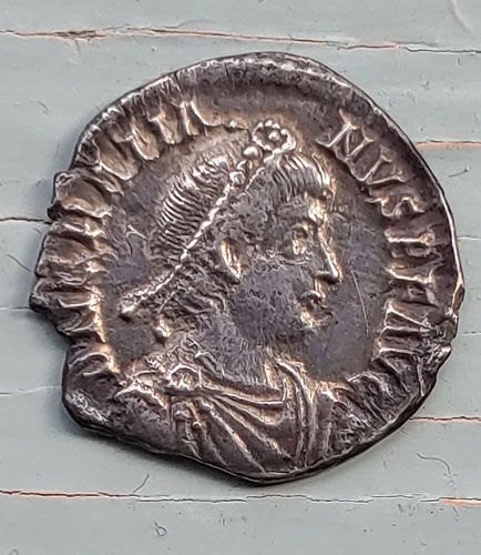 Gratian 367-383 AD 2gm Silver Siliqua w/ Roma etc