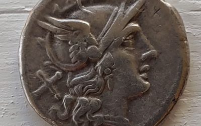 Roman Republic 209-205 BC anonymous 4gm Silver Denarius