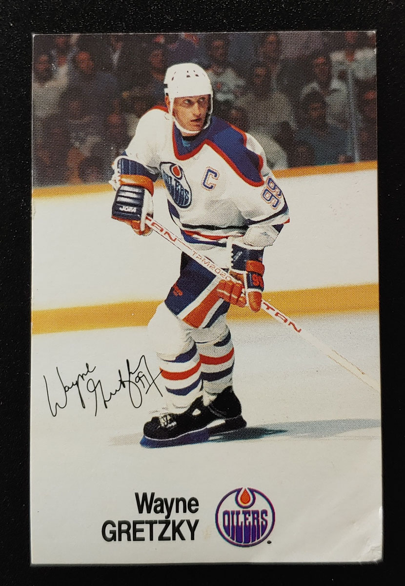 Wayne Gretzky 1988/89 Esso N.H.L. All Start Checklist card, lt bends