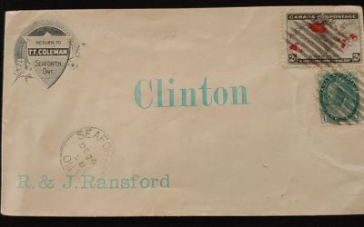 24 Dec 1898 3c T.T. Coleman 2c Map Corner Cover to Clinton, rc