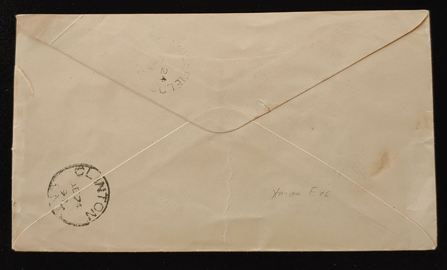 24 Dec 1898 3c T.T. Coleman 2c Map Corner Cover to Clinton, rc