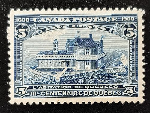 Canada #99 VFNH 1908 5c Quebec