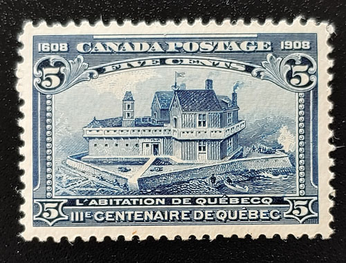 Canada #99 VFNH 1908 5c Quebec $450
