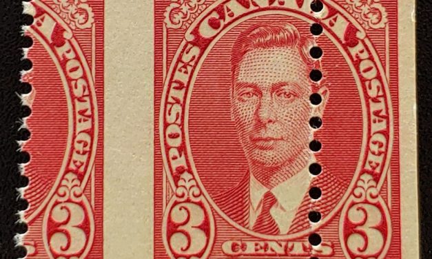 Canada #233MP Never Hinged 1937 3c George VI Misperf