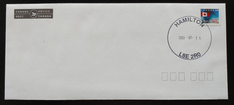 Canada #1991 11 Jl 2003 48c Vancouver 2010 C.P. Hamilton FDC