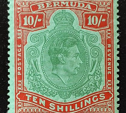 Bermuda #126 F/VF Mint 1951 George VI 10 Shillings