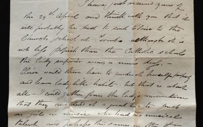 Victoria, B.C. 24 May 1874 Marcus Smith Letter to his wife, faults