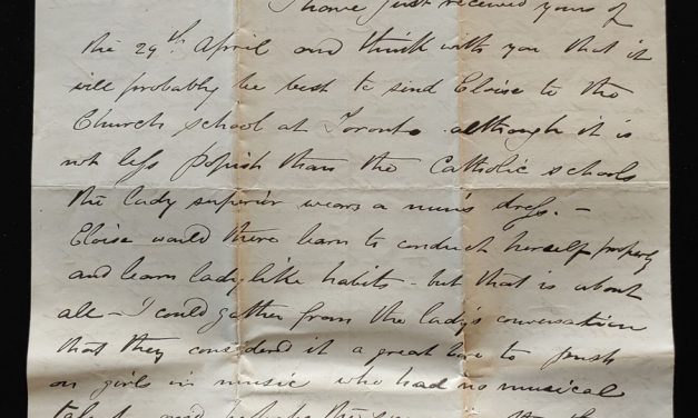 Victoria, B.C. 24 May 1874 Marcus Smith Letter to his wife, faults