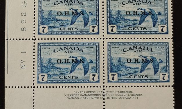 Canada #CO1a VFNH LL Plate 1 No Period After S Block (4)