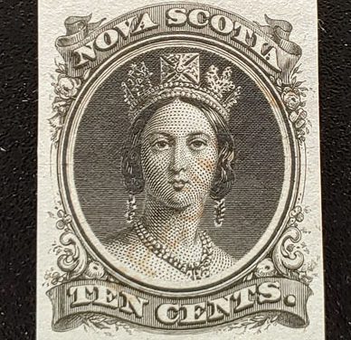 Nova Scotia #12TCvi VF 1860 10c Black Plate Proof