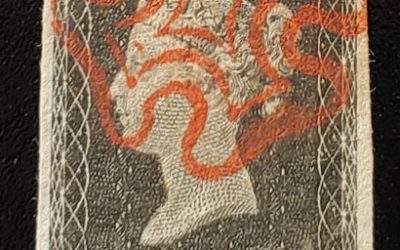 G.B. #1 Fine+ Used 1840 1d Black w/ Red M/C cancel