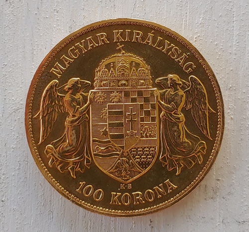 Hungary Unc 1908 K.B. Franz Joseph Gold 100 Korona .9802 oz AGW