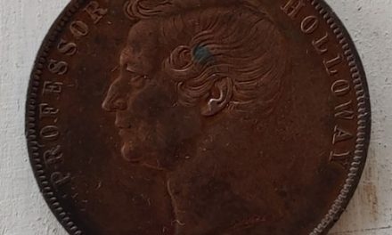 Australia VF 1858 Prof. Holloway London Penny Token, rim nicks