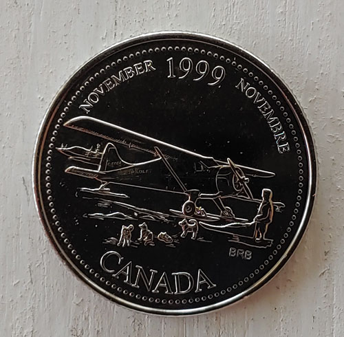 Canada BU 1999 November no denomination Mule 25 Cents $100+