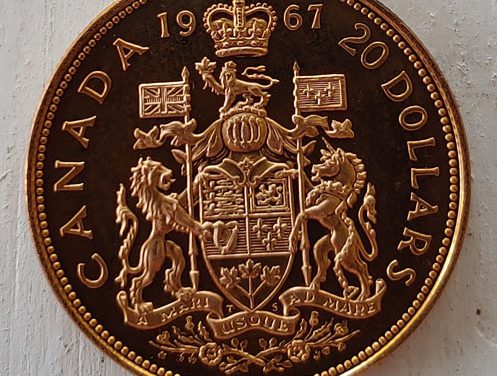 Canada BU 1967 Centennial 1/2oz Gold 20 Dollars .5287oz AGW