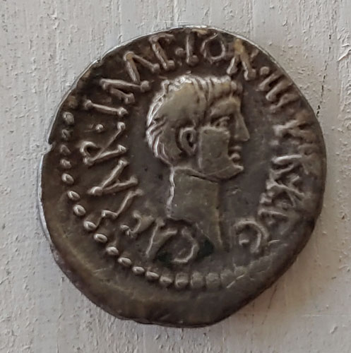 Mark Antony and Octavian 40-39 BC 3gm Silver Denarius