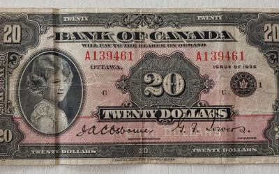 Canada #BC9b VG/F 1935 Princess Elizabeth 20 Dollars