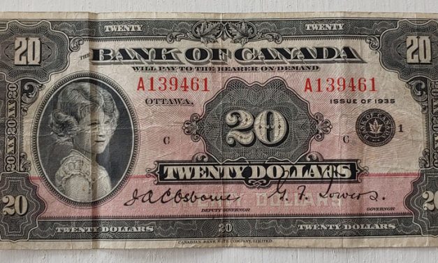 Canada #BC9b VG/F 1935 Princess Elizabeth 20 Dollars