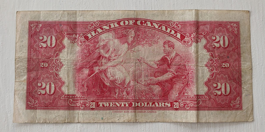Canada #BC9b VG/F 1935 Princess Elizabeth 20 Dollars $650+