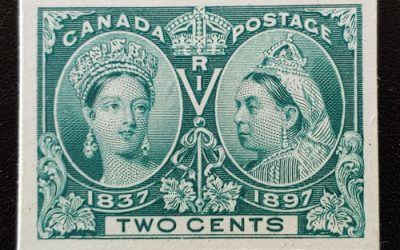 Canada #52P VF 1897 2c Jubilee Plate Proof on card