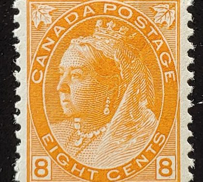 Canada #82 F/VF Never Hinged 1898 8c QV Numeral