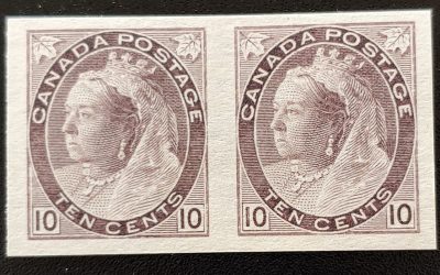 Canada #83ii VF Unused 1898 10c Imperforate Pair