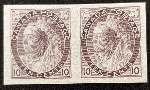 Canada #83ii VF Unused 1898 10c Imperforate Pair