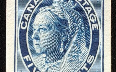 Canada #70P VF 1897 5c Queen Victoria Leaf Plate Proof
