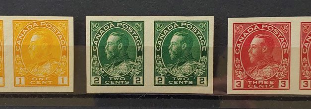 Canada #136-138 VFNH Admiral Imperforate Pairs Set (6)