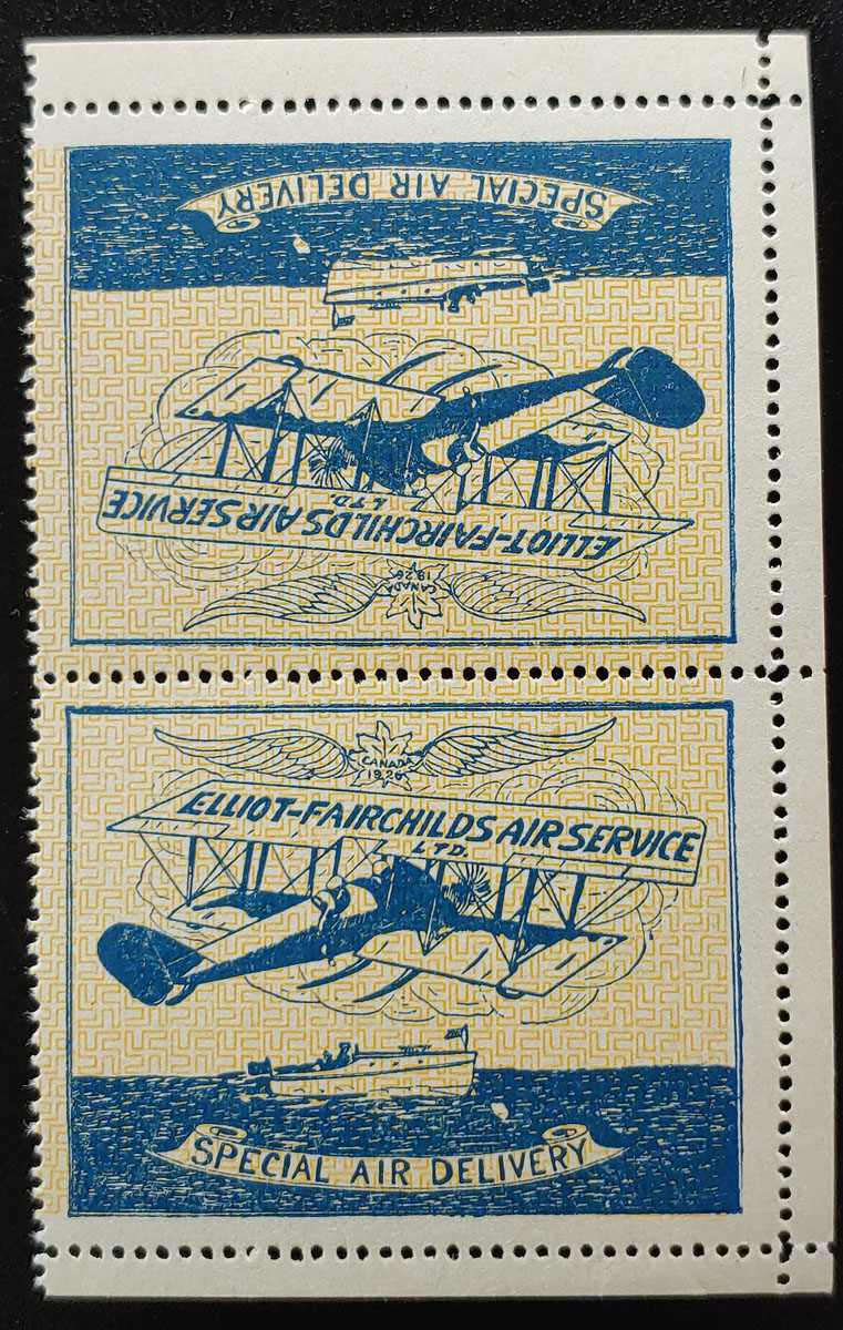 Elliot-Fairchilds #CL9 VFNH 1926 25c Tete-Beche Pair $225