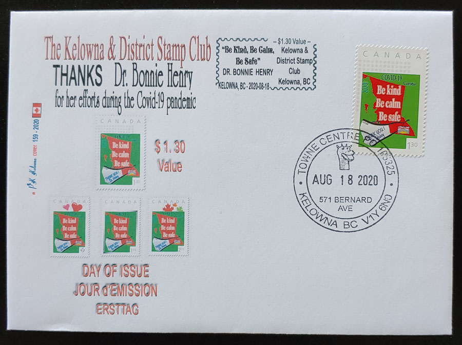 COVID-19 18 Au 2020 $1.30 Dr Henry Thank You Stamp FDC