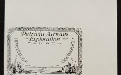 Patricia Airways #CL23P VF 1927 Black Proof on White Paper