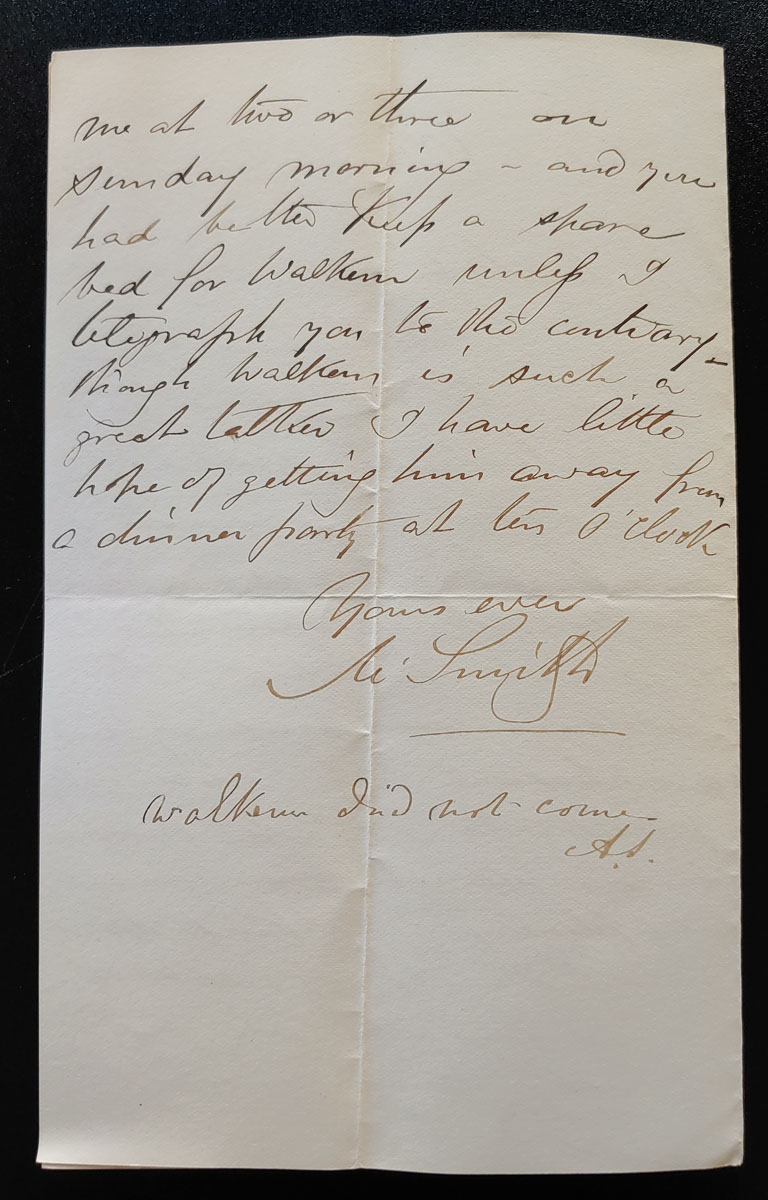 Ottawa Jan 8, 1875 Marcus Smith 2.5 page letter to his wife