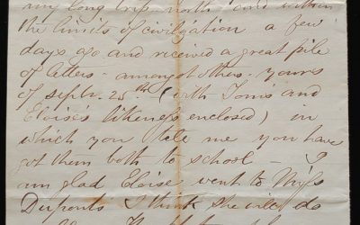 Kamloops, B.C. 30 Oc 1874 Marcus Smith letter to his wife