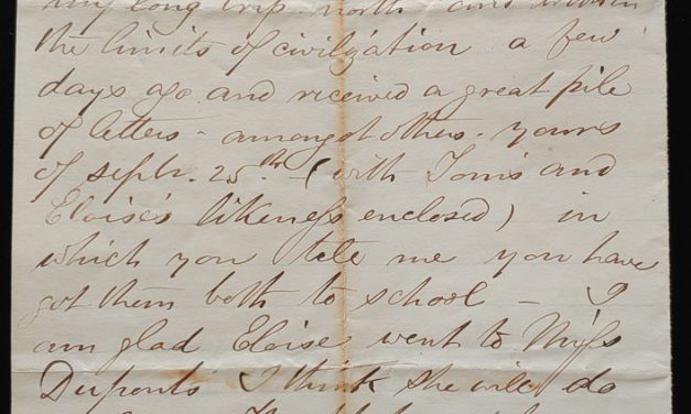 Kamloops, B.C. 30 Oc 1874 Marcus Smith letter to his wife