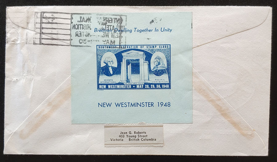 New Westminster, B.C. 29 Fe 1948 Leap Year, Show Cvr ex Wellburn