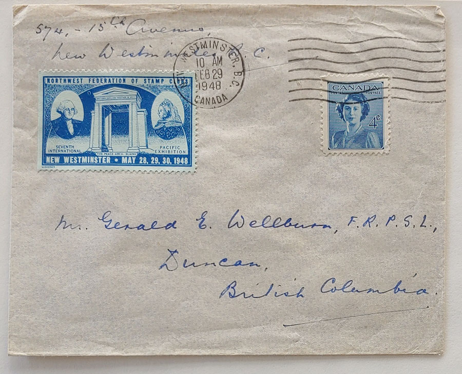 New Westminster, B.C. 29 Fe 1948 Leap Year, Show Cvr ex Wellburn